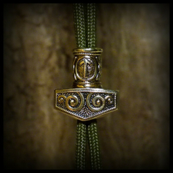 Бусина "Молот Тора с руной Тейваз" для темляков или браслетов