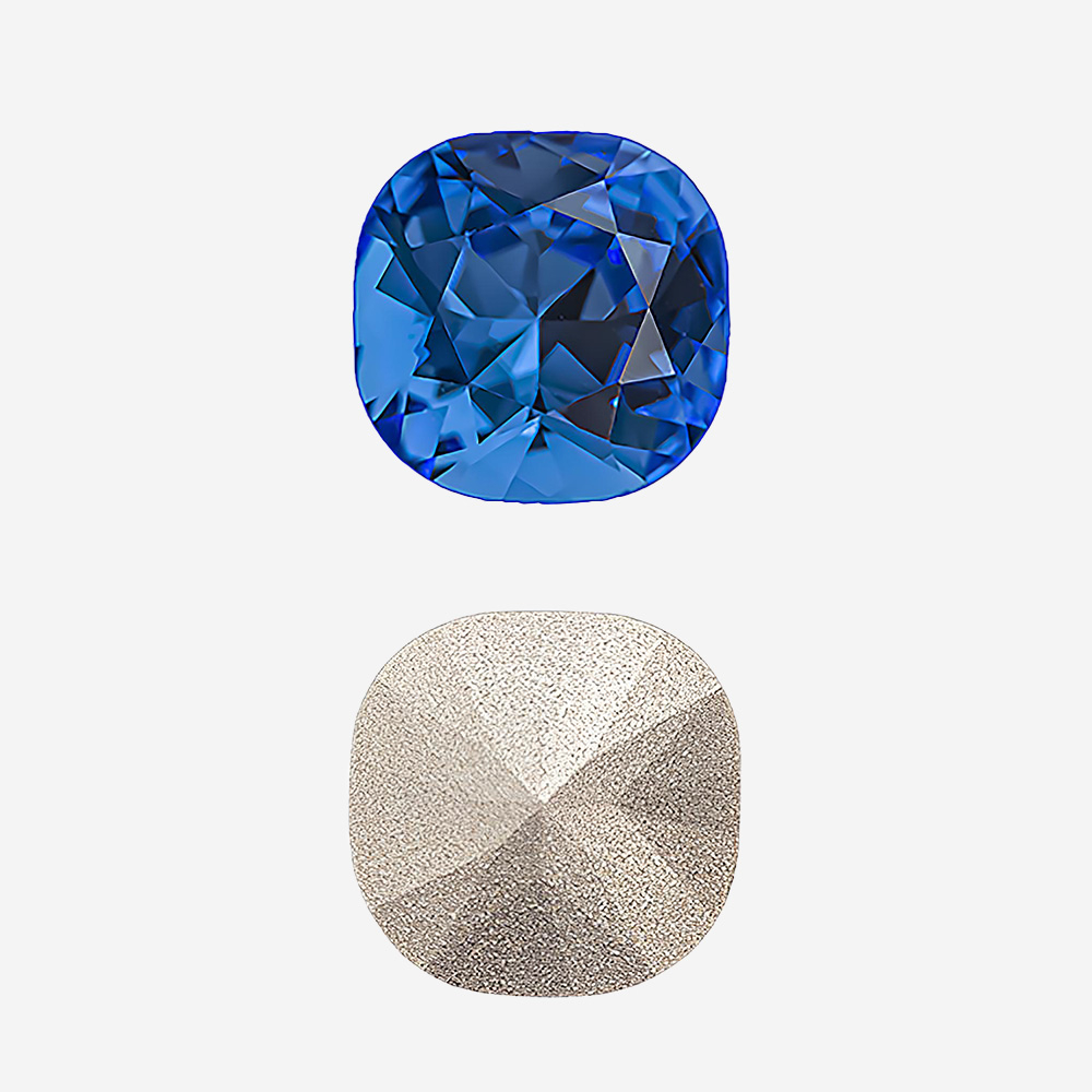 Кристалл Кушон (Сushion), оттенок "Синий Капри"/"Capri Blue", 12мм