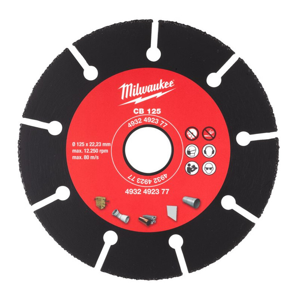 Диск карбидный Milwaukee CB - 125*22,2 по дереву и плаcтику