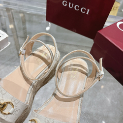 Gucci Horsebit Flatform Sandal