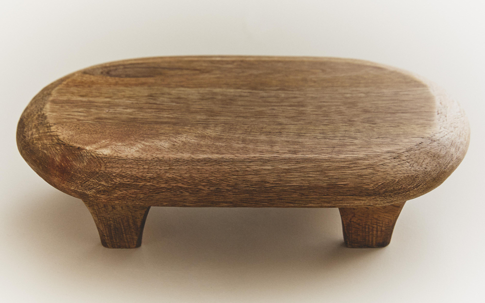 Zara Home сервировочная доска из дерева, цвет коричневый, 25.5 см