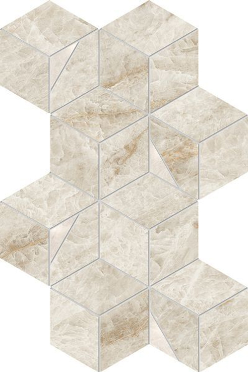 Мозаика/Керамогранит ATLAS CONCORDE MARVEL DIVA Ice Crystal Mosaico Hex Lappato 40,3x23,3 AYLQ глянц.