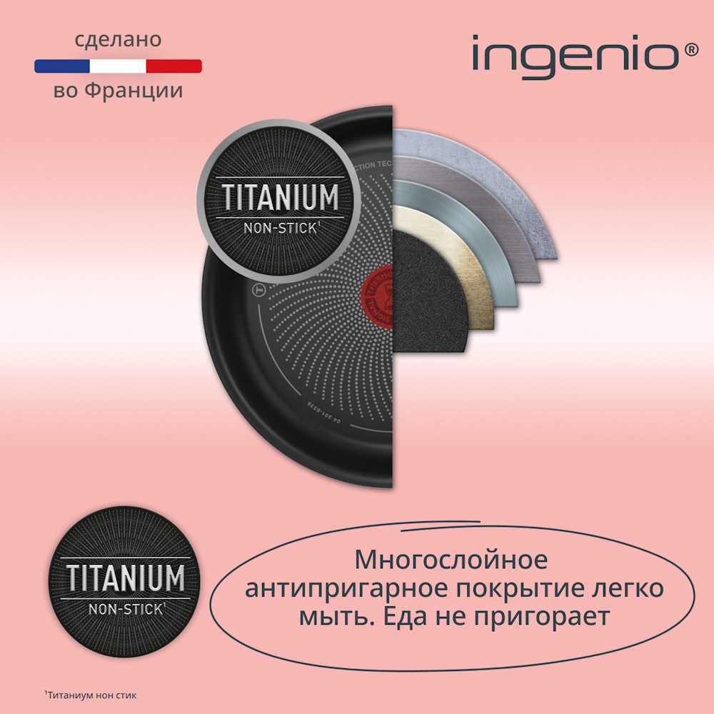 Набор посуды Tefal Ingenio Simply Cook L7289102, 7 предметов