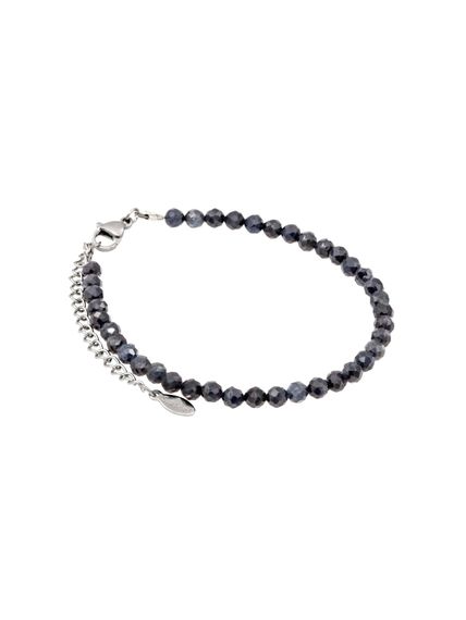 Фото браслет из сапфира 2105/4_сапфир на белом фоне анфас