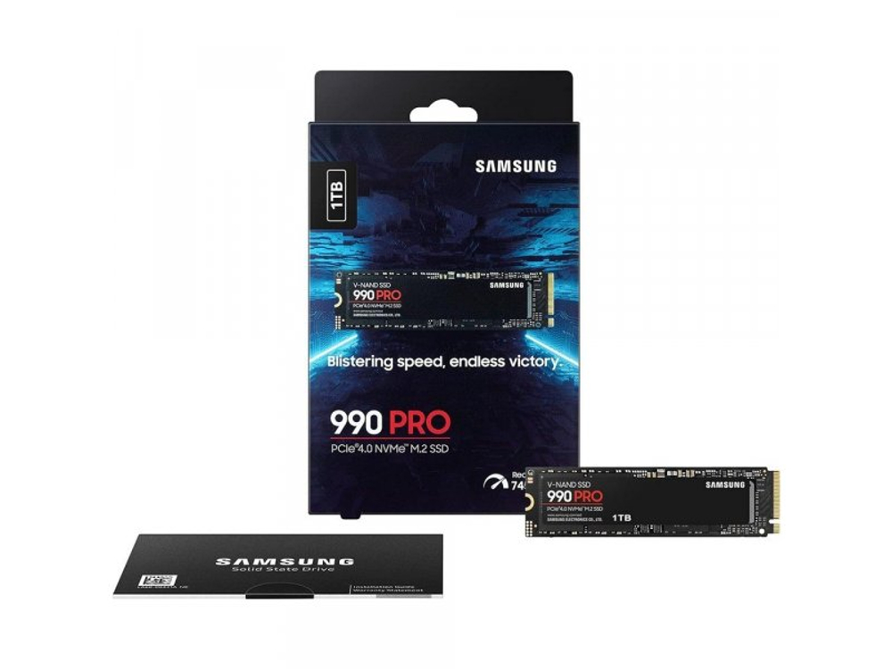 SSD накопитель Samsung 990 PRO 1ТБ, M.2 2280, PCIe 4.0 x4, NVMe [MZ-V9P1T0B/AM]