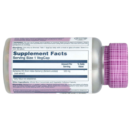 Solaray, Berberine, 500mg, 60 VegCaps