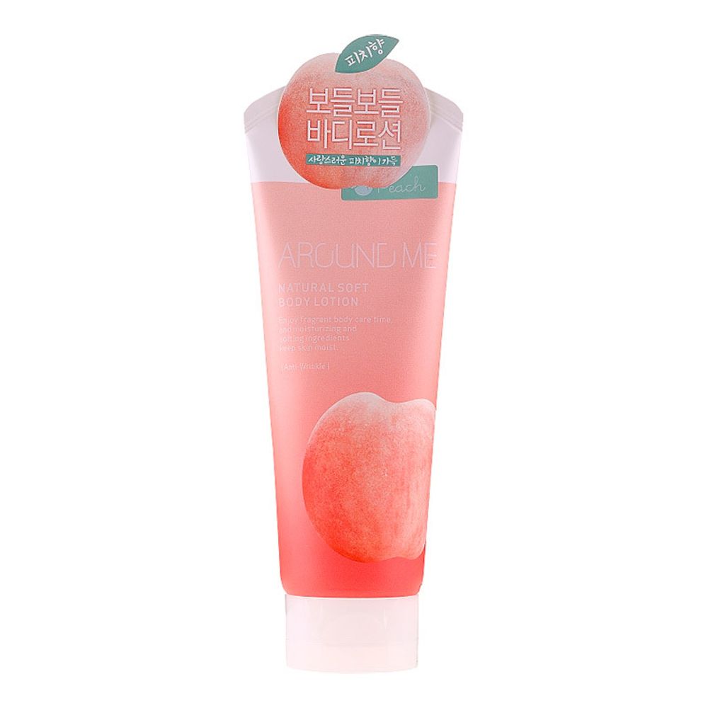 Welcos Around Me Natural Soft Body Lotion Peach лосьон для тела с экстрактом персика