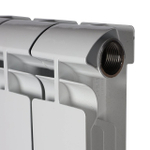 Радиатор биметаллический STOUT Alpha 500 - 4 секции (подключение боковое, цвет белый)