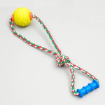 Игрушка канатная с жевательными элементами "Шар с 1 ручкой", до 36 см