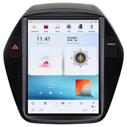 Магнитола для Hyundai iX35 2009-2015 - Carmedia ZF-1092-Q6 ("Тесла-Стиль") Android 11, 8ГБ+128ГБ, SIM-слот