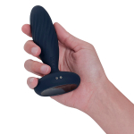 Темно-синяя анальная вибропробка 12см с поступательными движениями Svakom Jordan SA297A