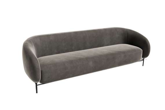 Belt Диван трёхместный BLT-3 Velutto 75/Металл Черный 2210*850*730