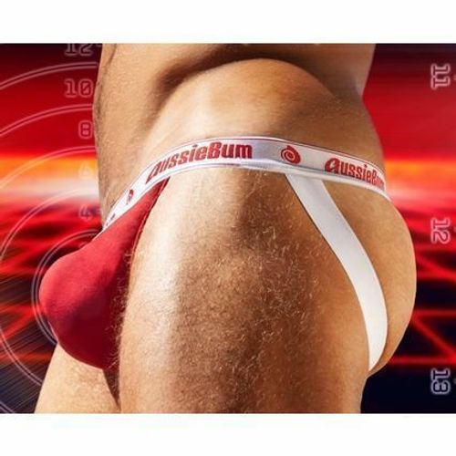 Мужские трусы джоки красные Aussiebum Wonderjock Raw Jockstrap Red AB00270