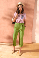 21744 Блузка женская (розовый меланж)