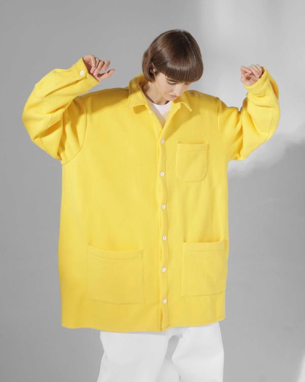 Рубашка Basic Флисовая Желтая - фото 1