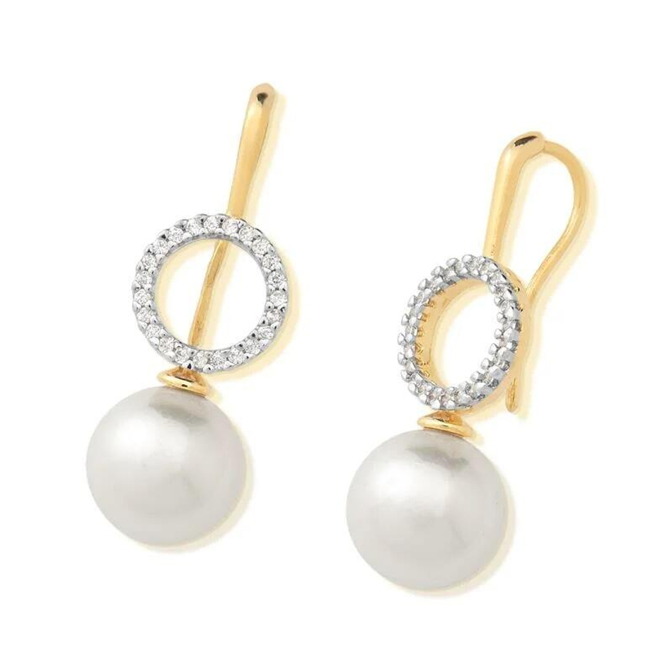 Серьги Possebon White Pearl A0977.1 G
