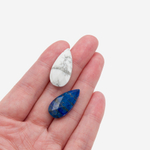 Подвеска с гранями из натурального магнезита, 25*13мм