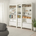 Открытый книжный шкаф - HEMNES IKEA/ХЕМНЭС ИКЕА, 37х197х229 см, белый