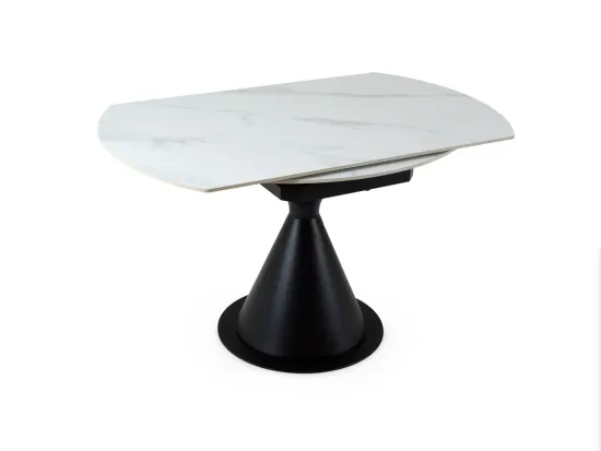 Раскладной обеденный стол Pion белая керамика 80-130