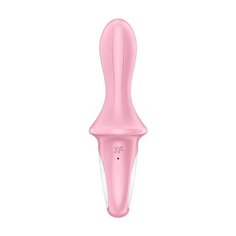 Розовый вибромассажер 18,1см Satisfyer Air Pump Booty 5+ J2018-265