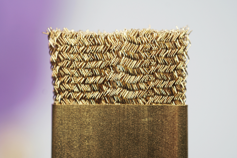 Щеточка для очистки фрез (латунь плоская) золотая