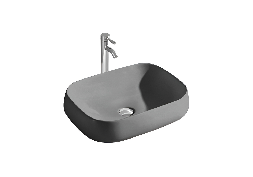 Раковина накладная для установки на столешницу AQUATEK AQ5526-MG 560*420*140, матовый серый