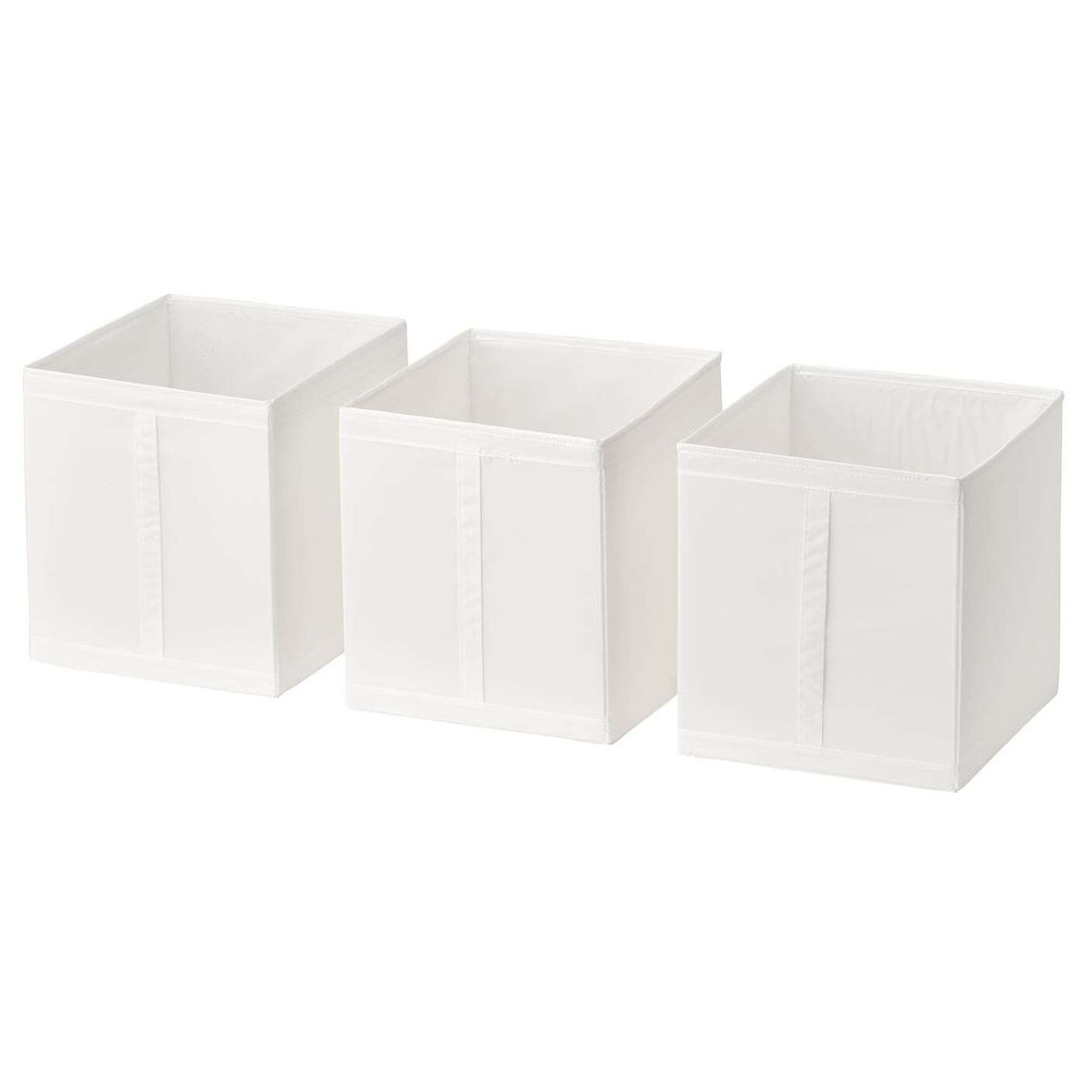 Набор коробок для хранения FORVARINGSVASKA, белый, 3 шт, 31*34*33 см, полиэстер
