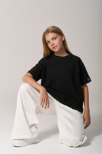 Брюки трикотажные wide leg белые