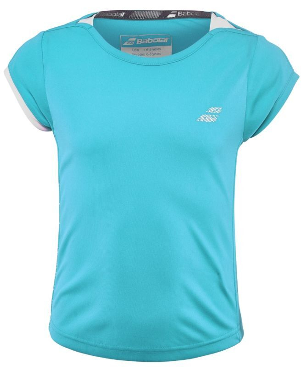 Футболка для девочки теннисная Babolat Performance Cap Sleeve Top Girl - horizon blue