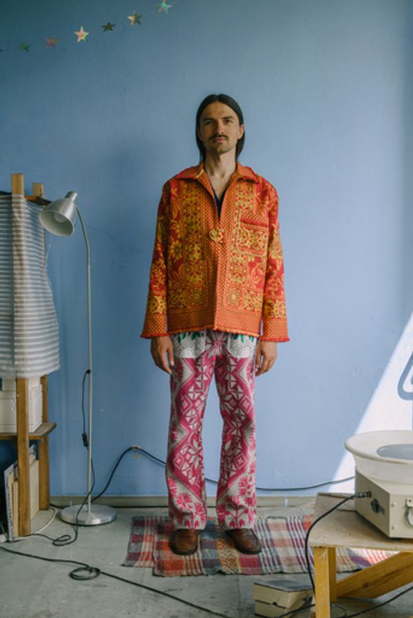 Куртка Расписанная Золотом/Gold Red Jacket красная - фото 2