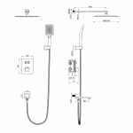 Душевая система WONZON & WOGHAND DIAMOND WW-88739011-BN никель брашированный