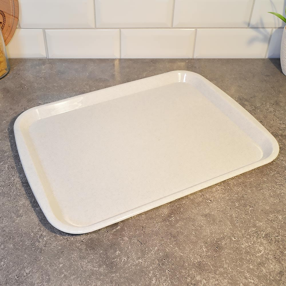 Поднос 43*31,2см пластиковый, мрамор