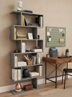 Стеллаж, 72х24х174, Марм, напольный, для игрушек и книг, серый, ЛДСП