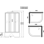 Душевая кабина Niagara Promo 100x80 L P100/80/40L/MT без гидромассажа