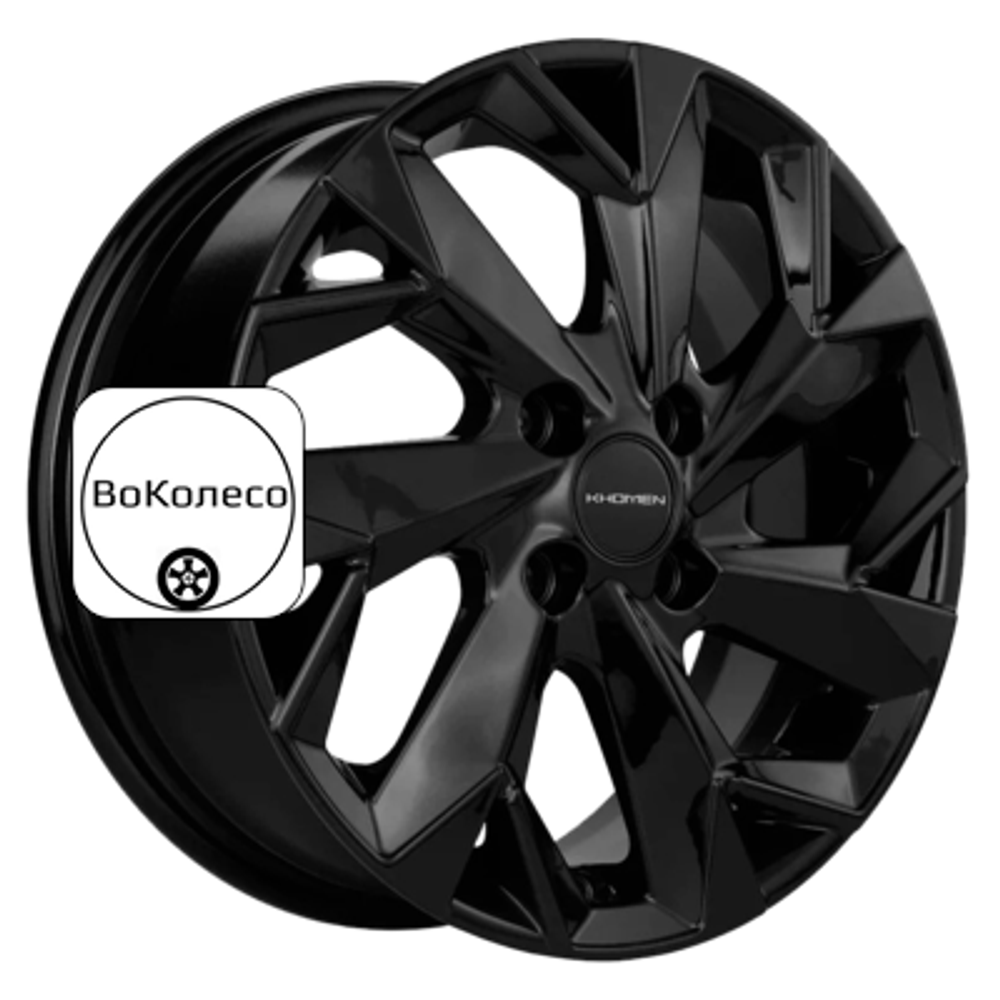 5,5x14/4x100 ET43 D67,1 KHW1402 (Solaris/Logan/Rio) Black Khomen Wheels