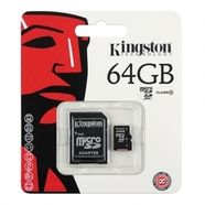 Карта памяти Kingston MicroSD (Class 10) 64gb + адаптер