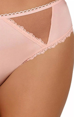 Трусики-слипы с треугольными сетчатыми вставками (Размер: XXL) (Цвет: персиковый)