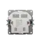 Donel R98 механизм розетки Schuko 16А 250 В~ с зарядным устройством USB A+C, 5V/4A, мощность 20W, серия DA
