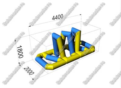 Модуль аквапарка «Змейка», 4,4×2×1,8 м