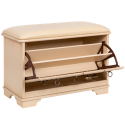 Банкетка Пандора 3 с обувницей Айвори Акварель