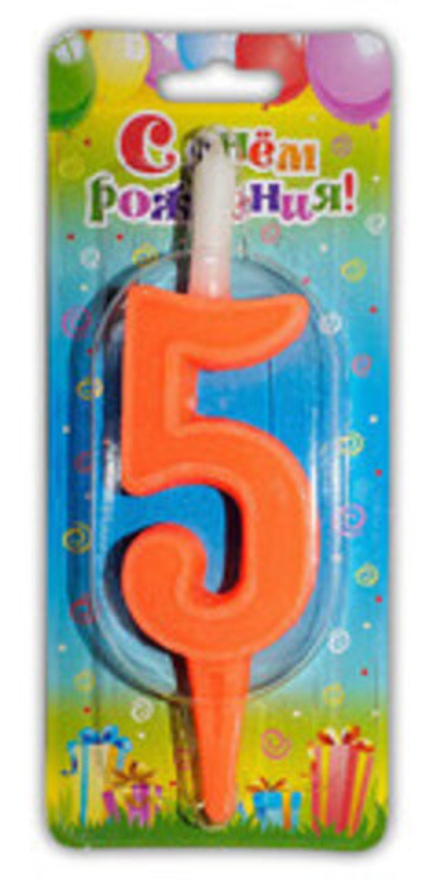 Свеча тортовая Разноцветная 5