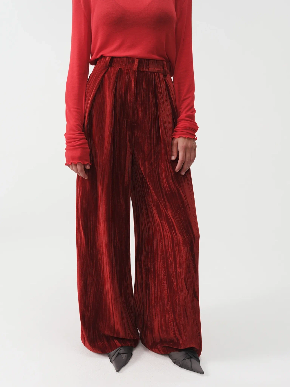 Брюки палаццо бархатные OLA OLA