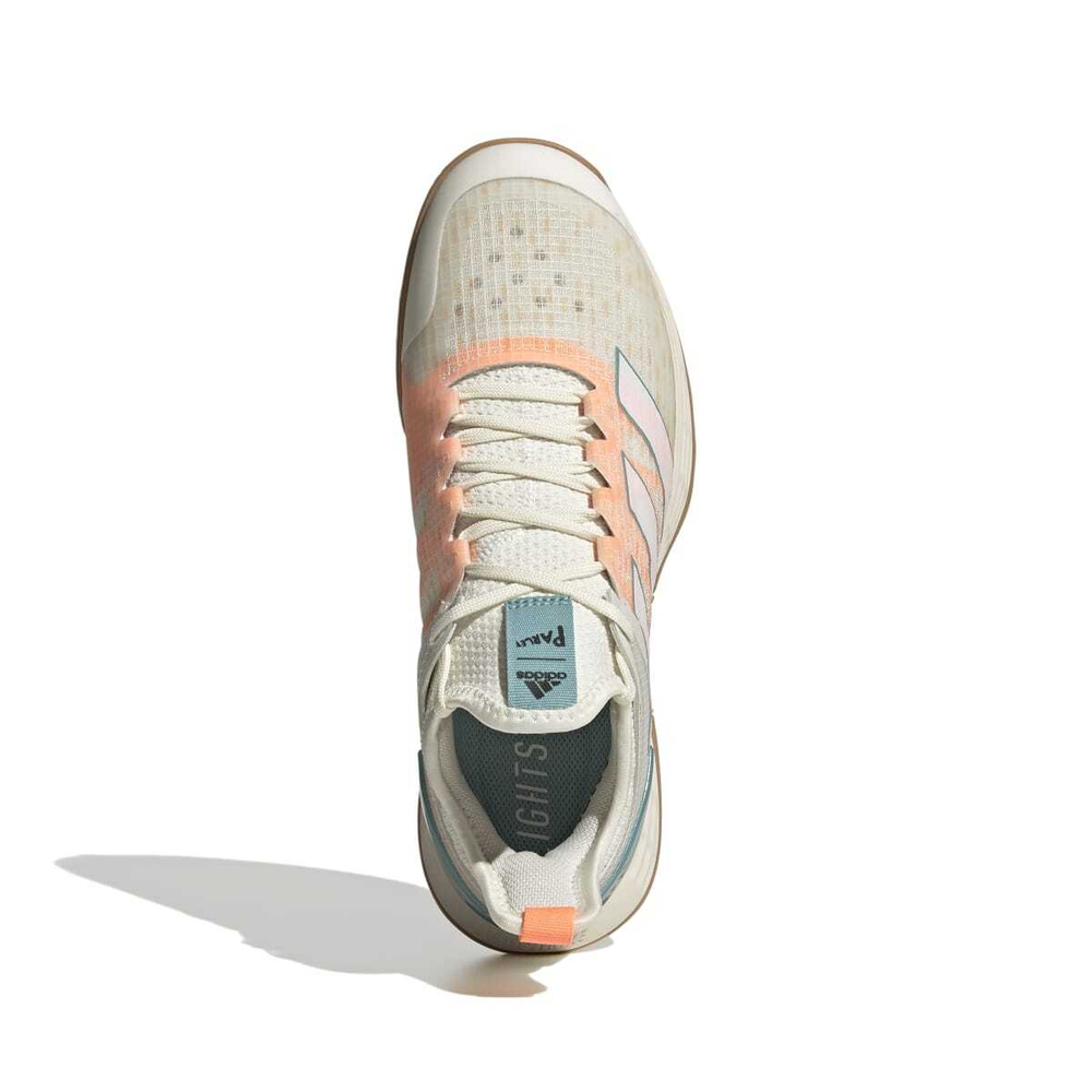 Женские Кроссовки теннисные Adidas Adizero Ubersonic 4 W Parley - off white/cloud white/beam orange