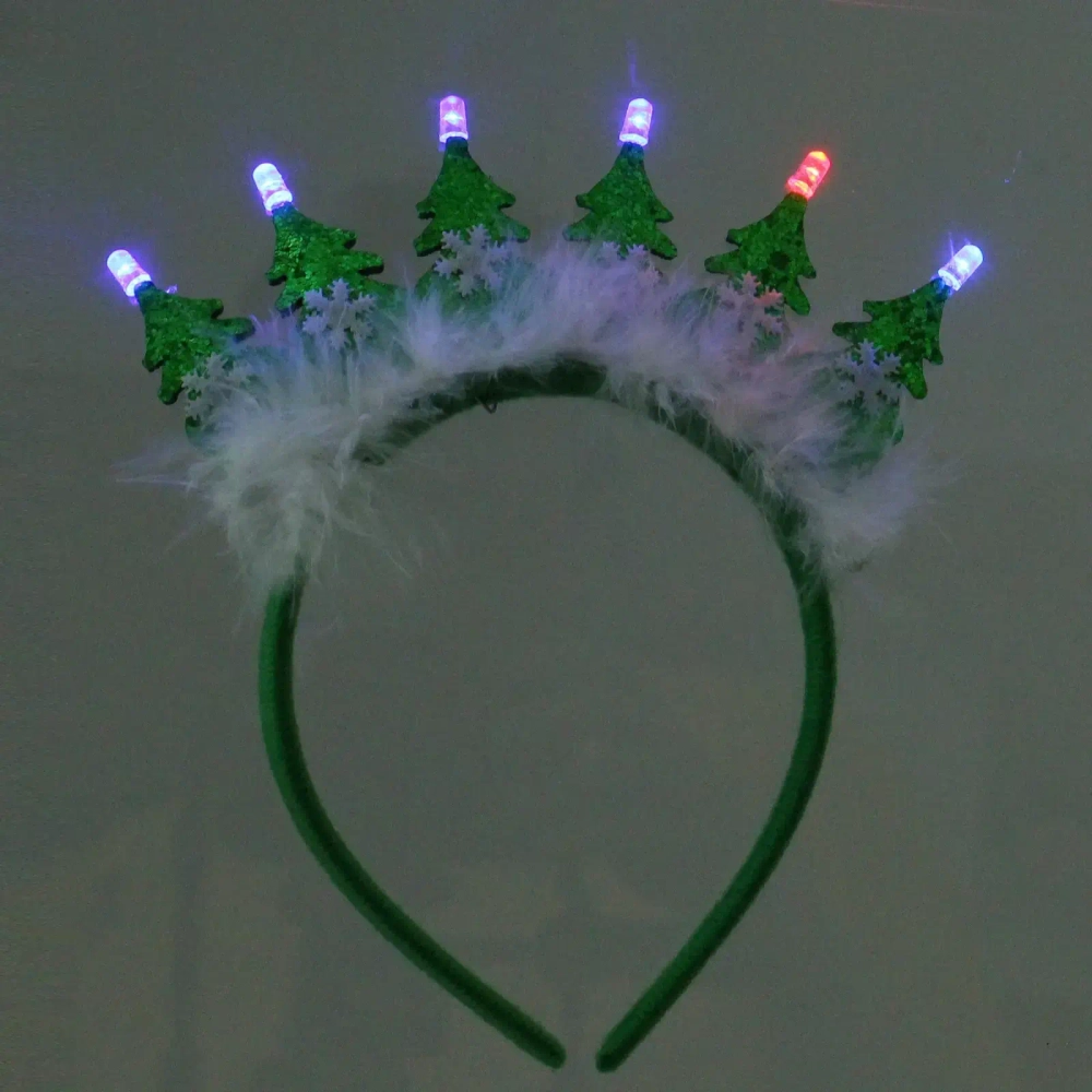 Ободок карнавальный «Яркие снежинки» с подсветкой