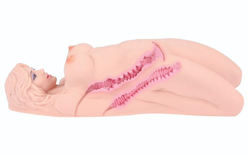 Телесный мастурбатор Veronia с двойным слоем материала (Цвет: телесный)