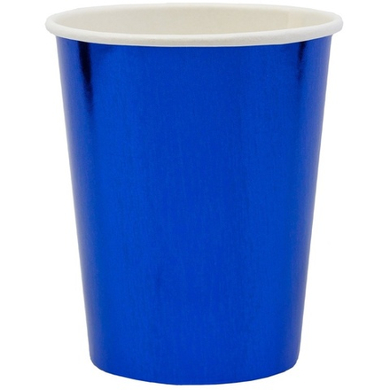 Стакан фольг синий 250мл 6шт/G