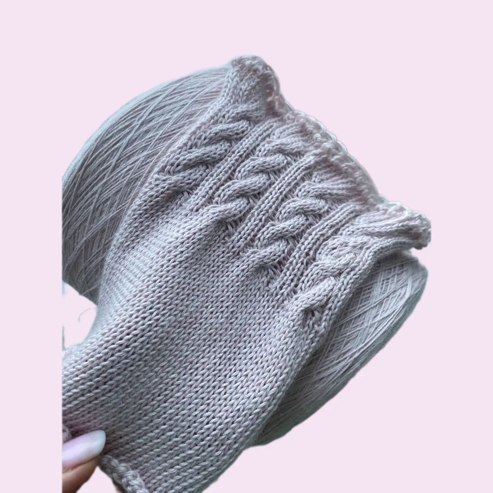 Пряжа бобинная Италия 240г / 1560 м,(100г-650м) 50% кашемир 50% крапива, тонкая нить для вязания, премиальная