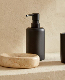 ZARA HOME ДОЗАТОР ДЛЯ МЫЛА ИЗ СМОЛЫ, ЧЕРНЫЙ