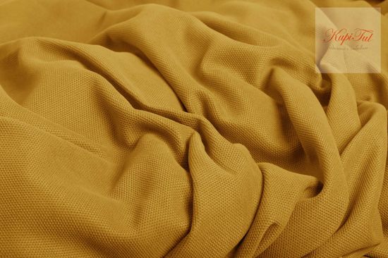 Длинные шторы. Палермо (охра, тёмно-жёлтый). Плотные шторы канвас.