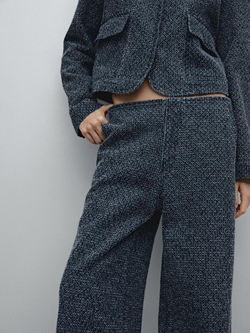 Massimo Dutti Брюки с высокой посадкой, синий